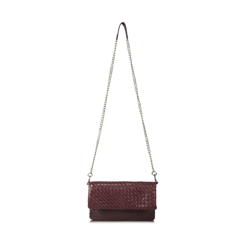 The Julia Woven Fold Over Clutch