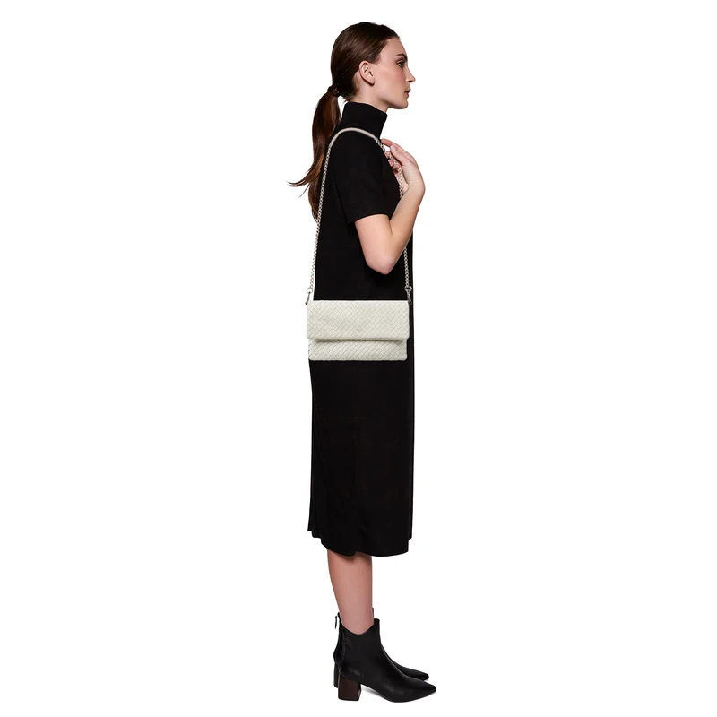 The Julia Woven Fold Over Clutch