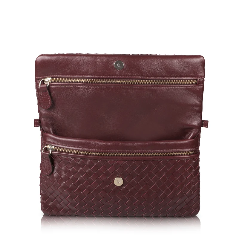 The Julia Woven Fold Over Clutch