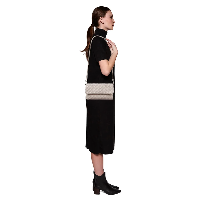 The Julia Woven Fold Over Clutch
