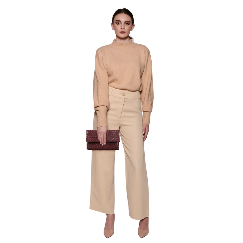 The Julia Woven Fold Over Clutch