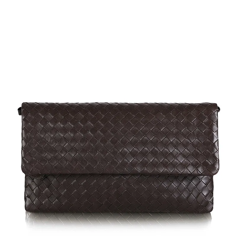 The Julia Woven Fold Over Clutch
