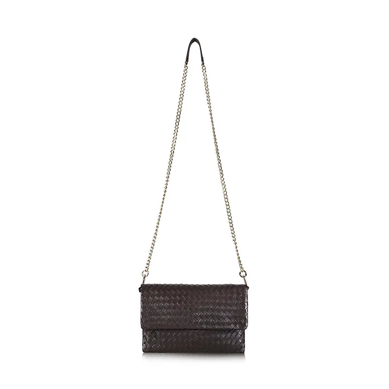 The Julia Woven Fold Over Clutch