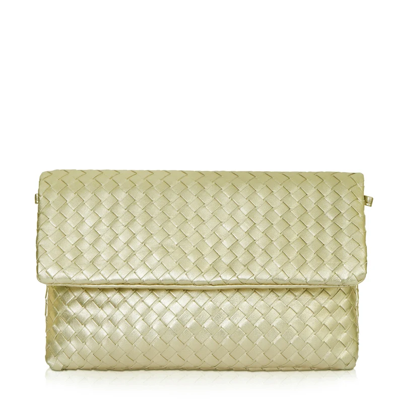 The Julia Woven Fold Over Clutch