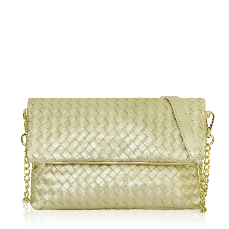 The Julia Woven Fold Over Clutch