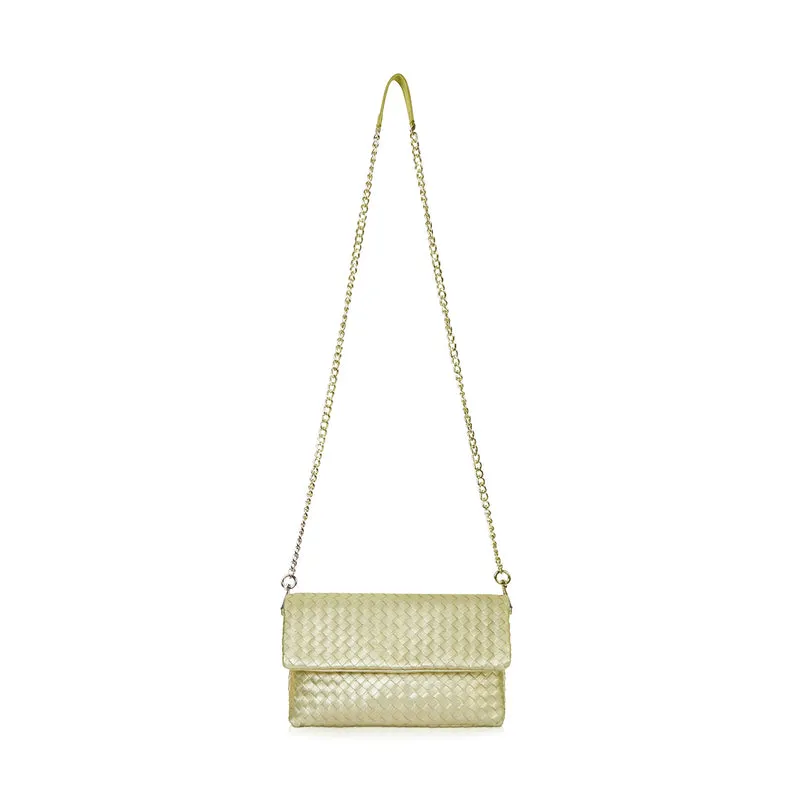 The Julia Woven Fold Over Clutch