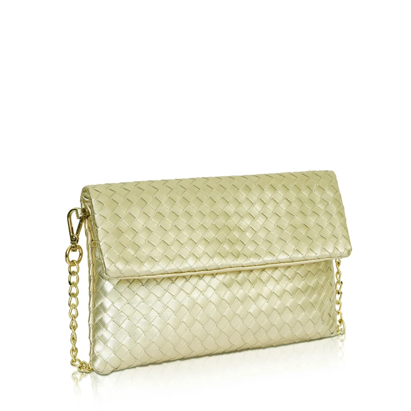 The Julia Woven Fold Over Clutch