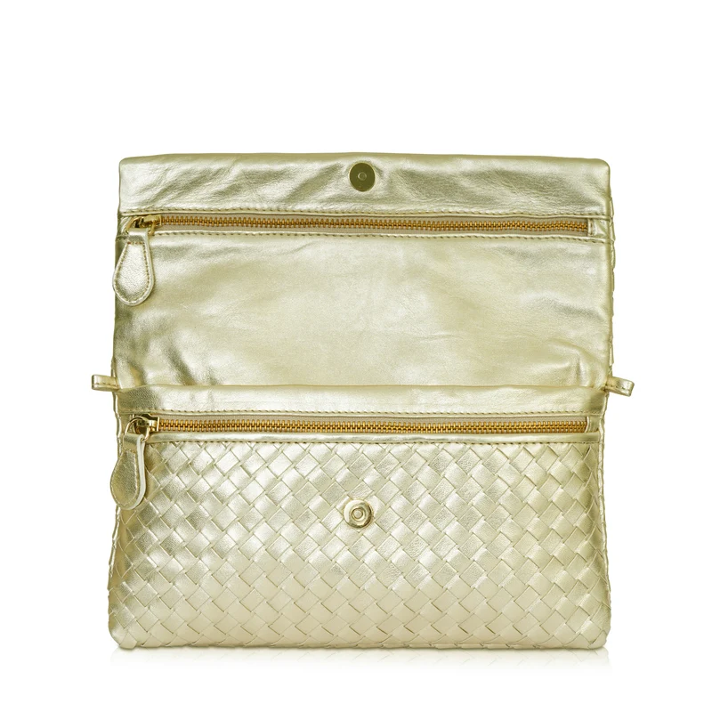 The Julia Woven Fold Over Clutch