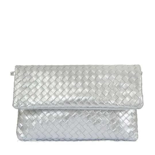 The Julia Woven Fold Over Clutch