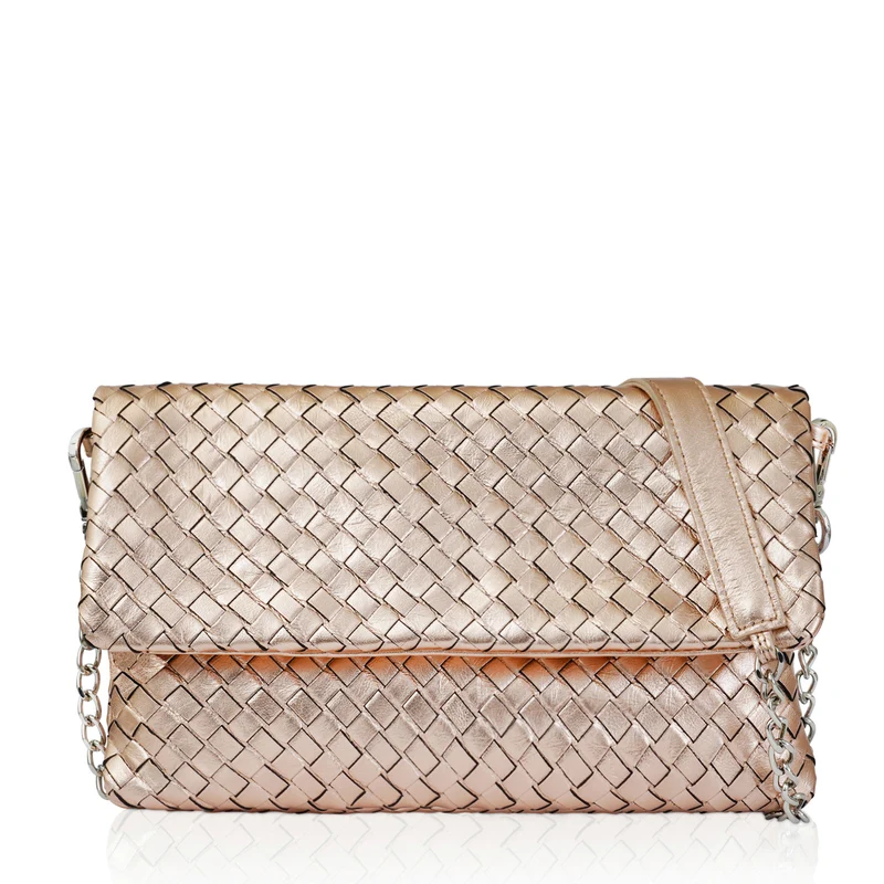 The Julia Woven Fold Over Clutch