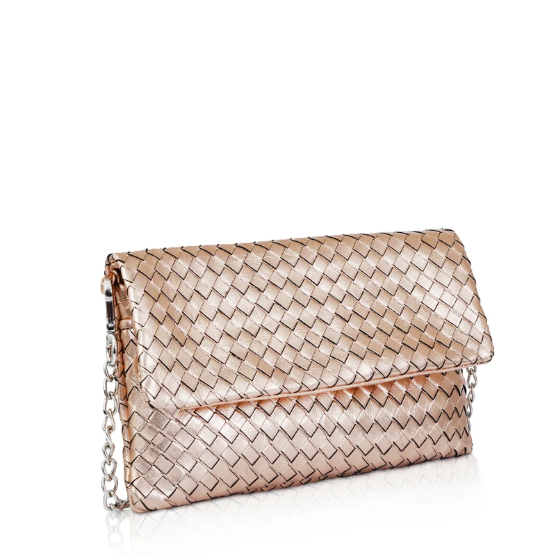 The Julia Woven Fold Over Clutch