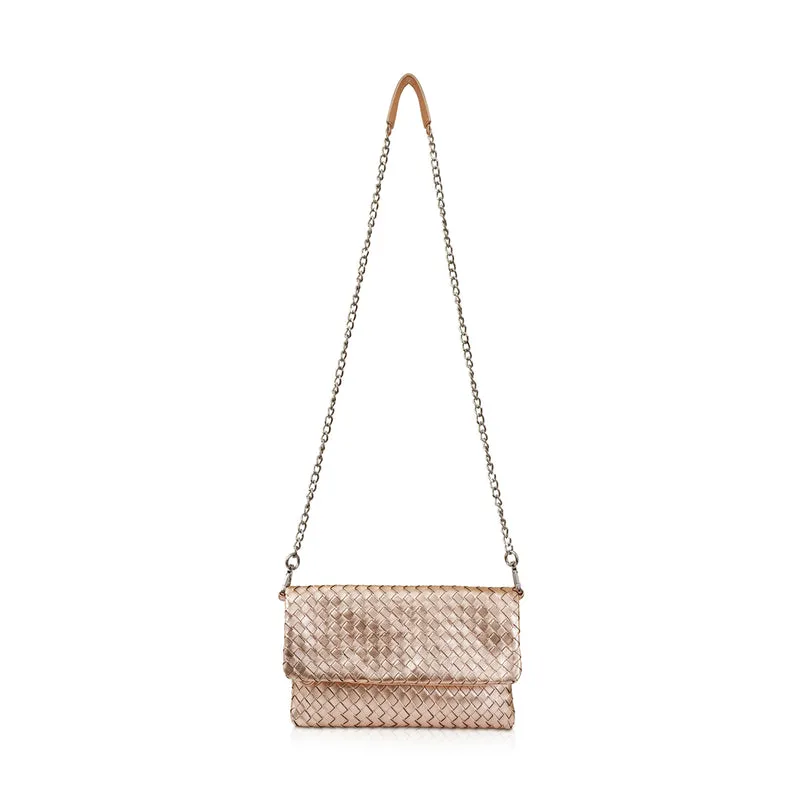 The Julia Woven Fold Over Clutch
