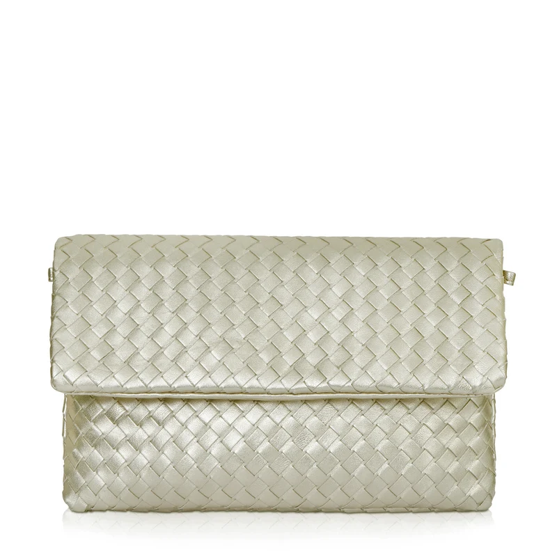 The Julia Woven Fold Over Clutch