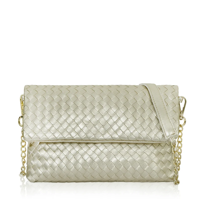 The Julia Woven Fold Over Clutch