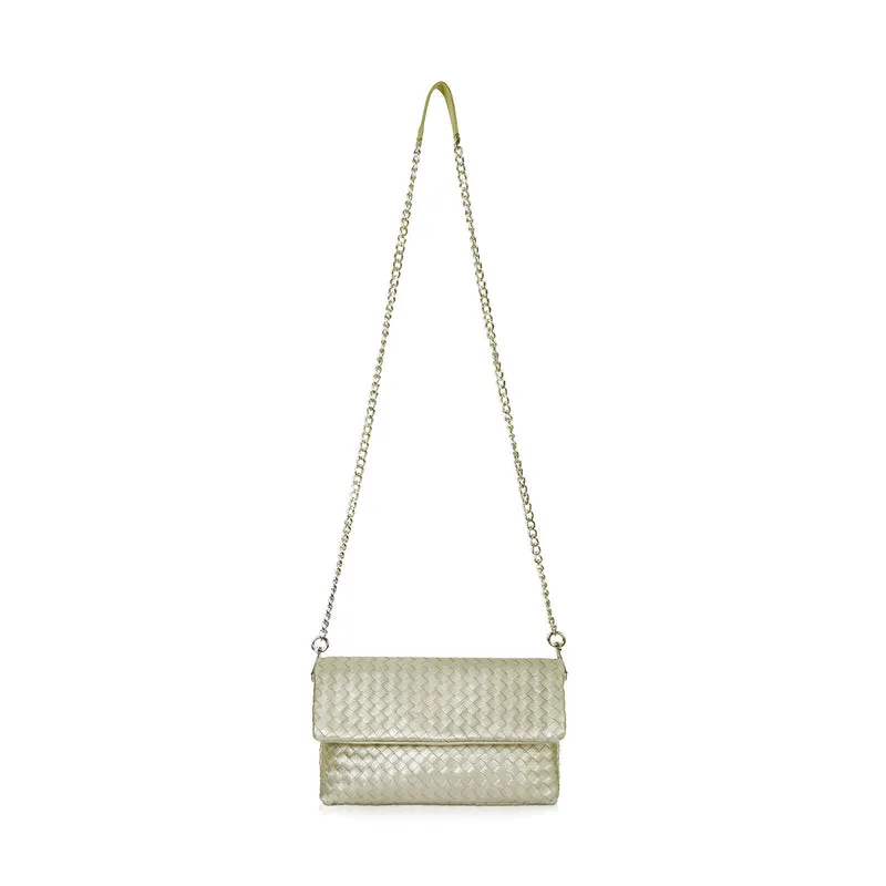 The Julia Woven Fold Over Clutch