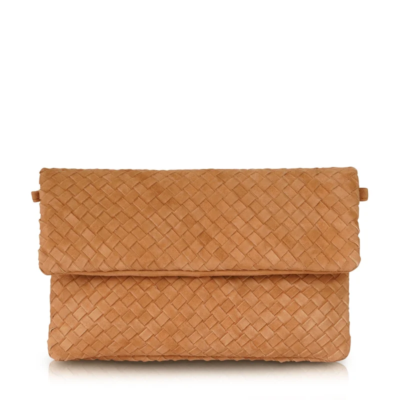 The Julia Woven Fold Over Clutch