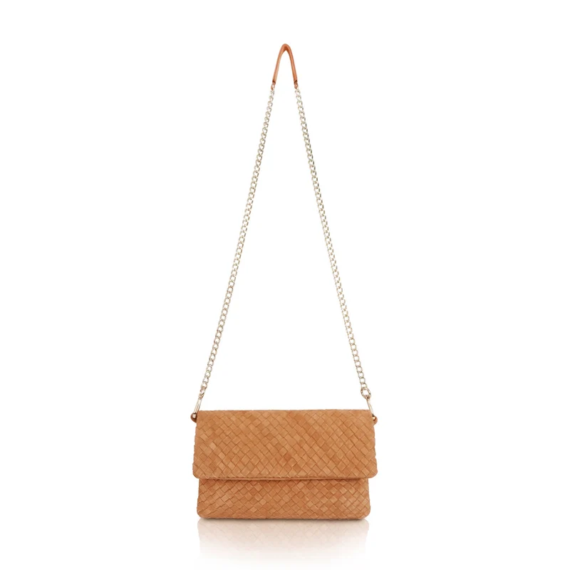 The Julia Woven Fold Over Clutch