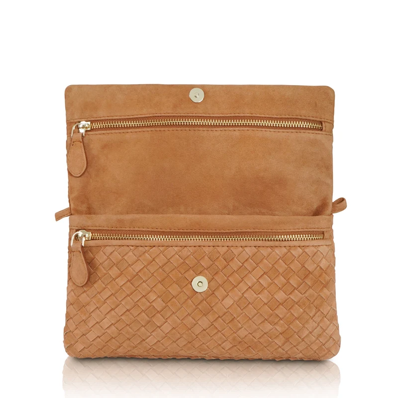 The Julia Woven Fold Over Clutch
