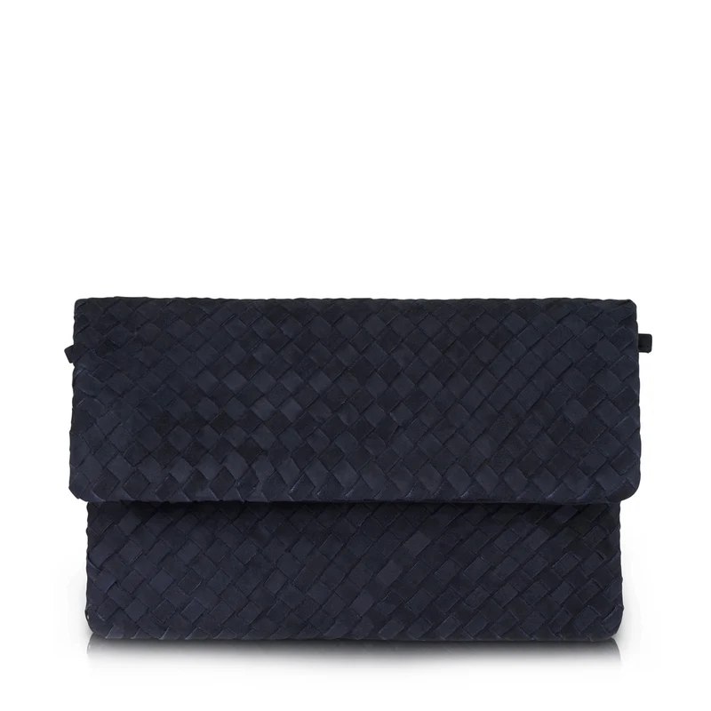 The Julia Woven Fold Over Clutch