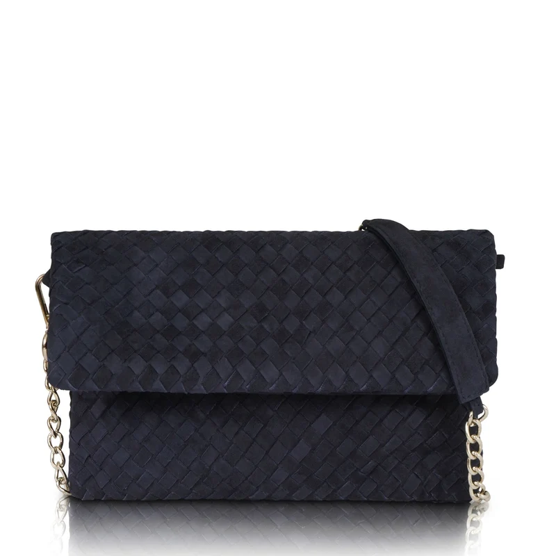 The Julia Woven Fold Over Clutch
