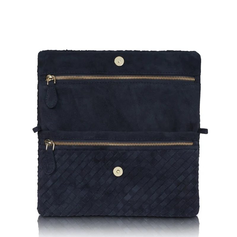 The Julia Woven Fold Over Clutch