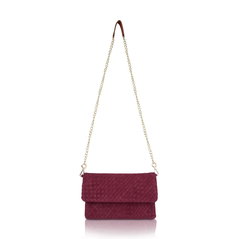 The Julia Woven Fold Over Clutch