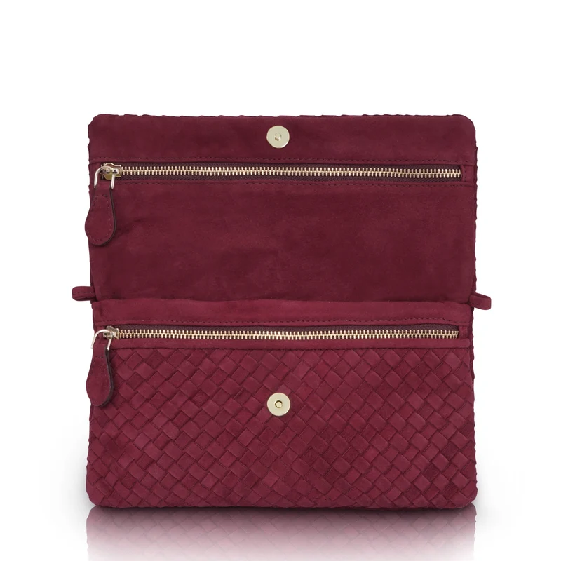 The Julia Woven Fold Over Clutch