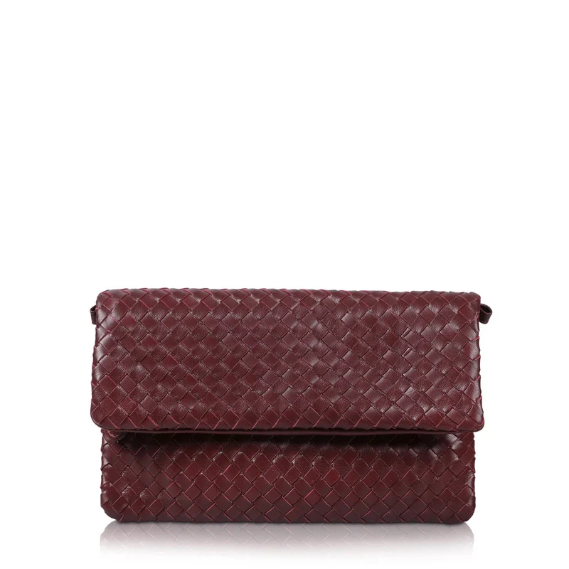 The Julia Woven Fold Over Clutch