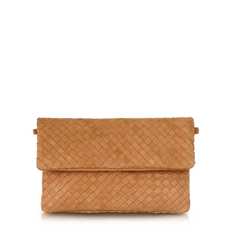 The Julia Woven Fold Over Clutch
