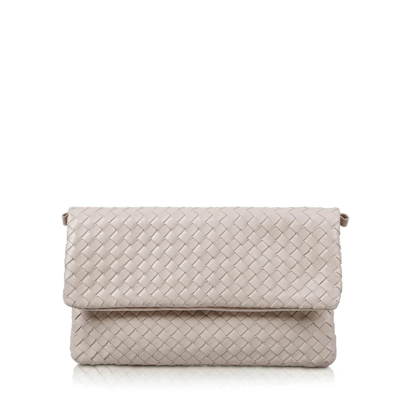 The Julia Woven Fold Over Clutch