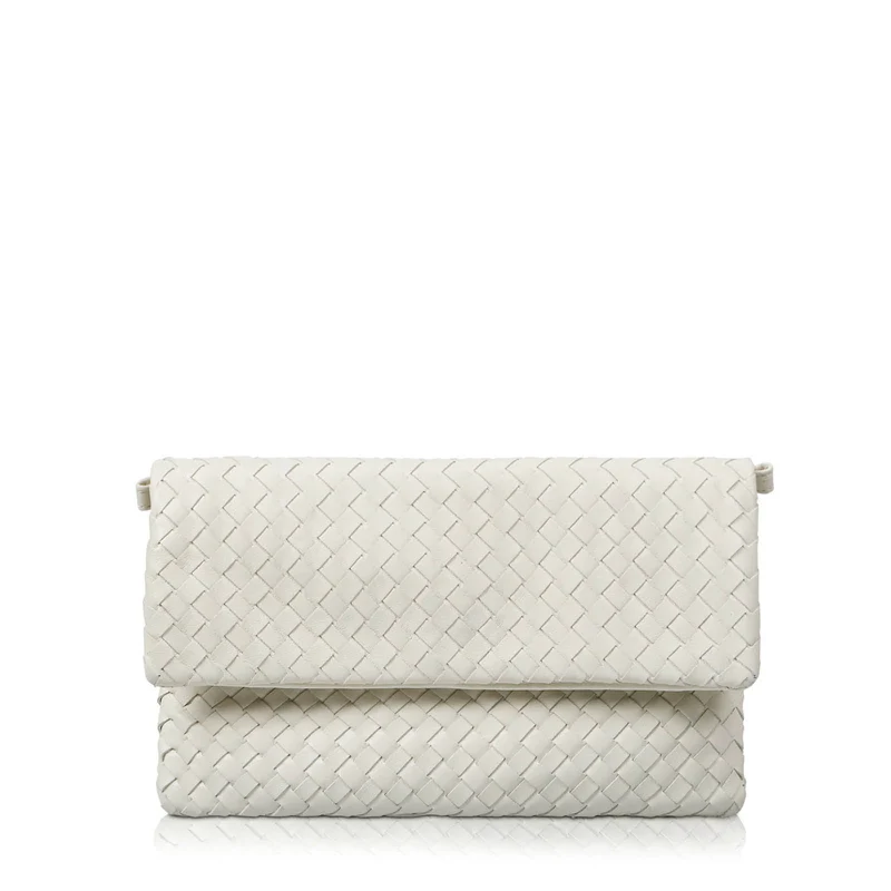 The Julia Woven Fold Over Clutch