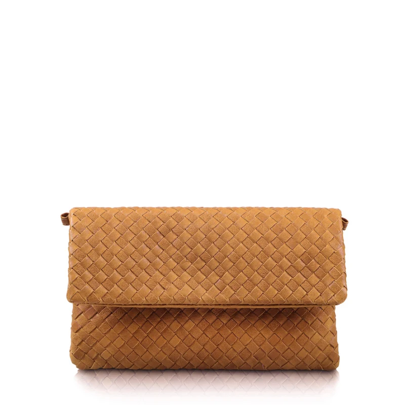The Julia Woven Fold Over Clutch
