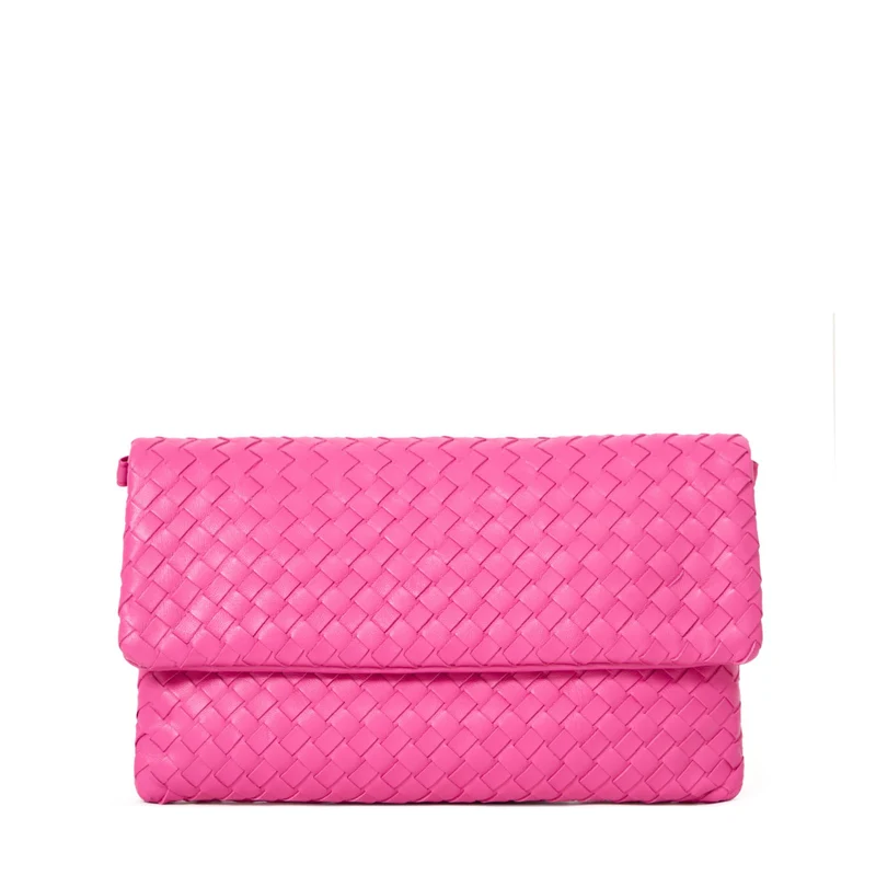 The Julia Woven Fold Over Clutch