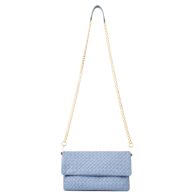 The Julia Woven Fold Over Clutch