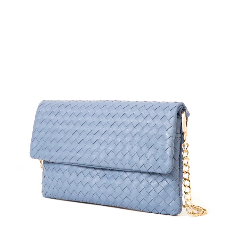 The Julia Woven Fold Over Clutch
