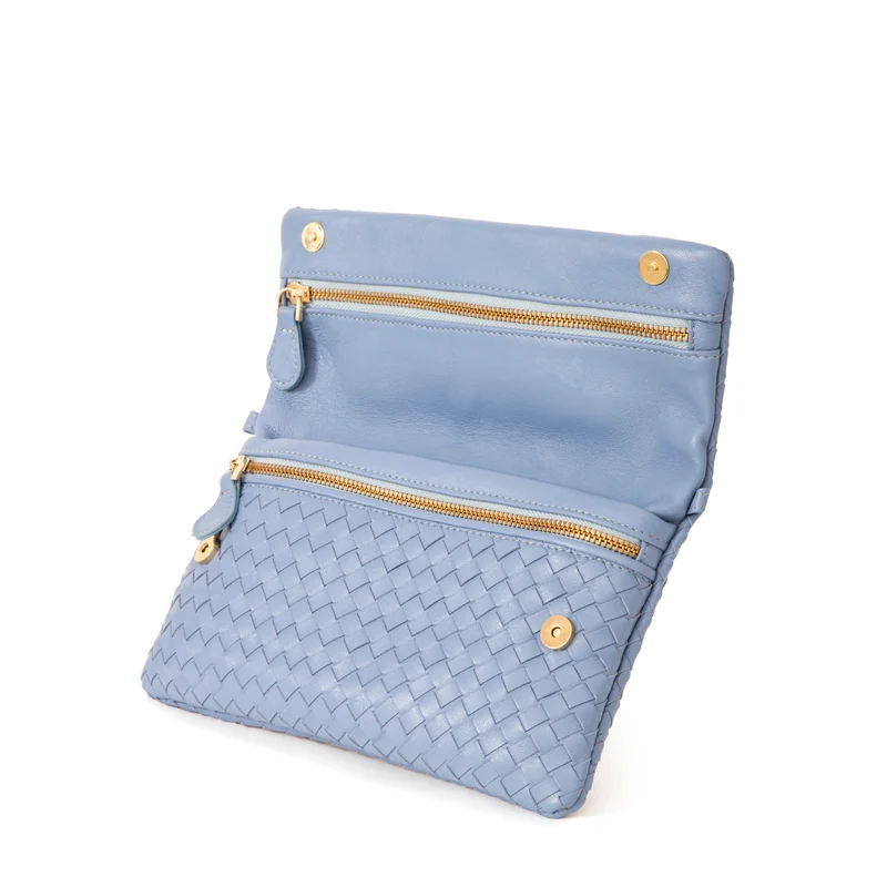 The Julia Woven Fold Over Clutch