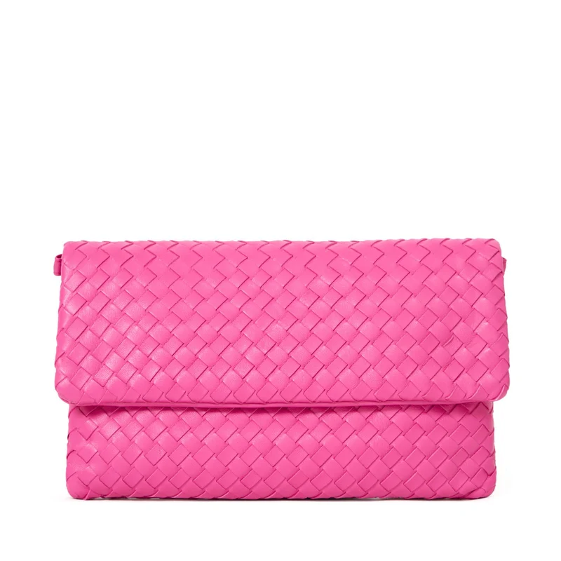 The Julia Woven Fold Over Clutch