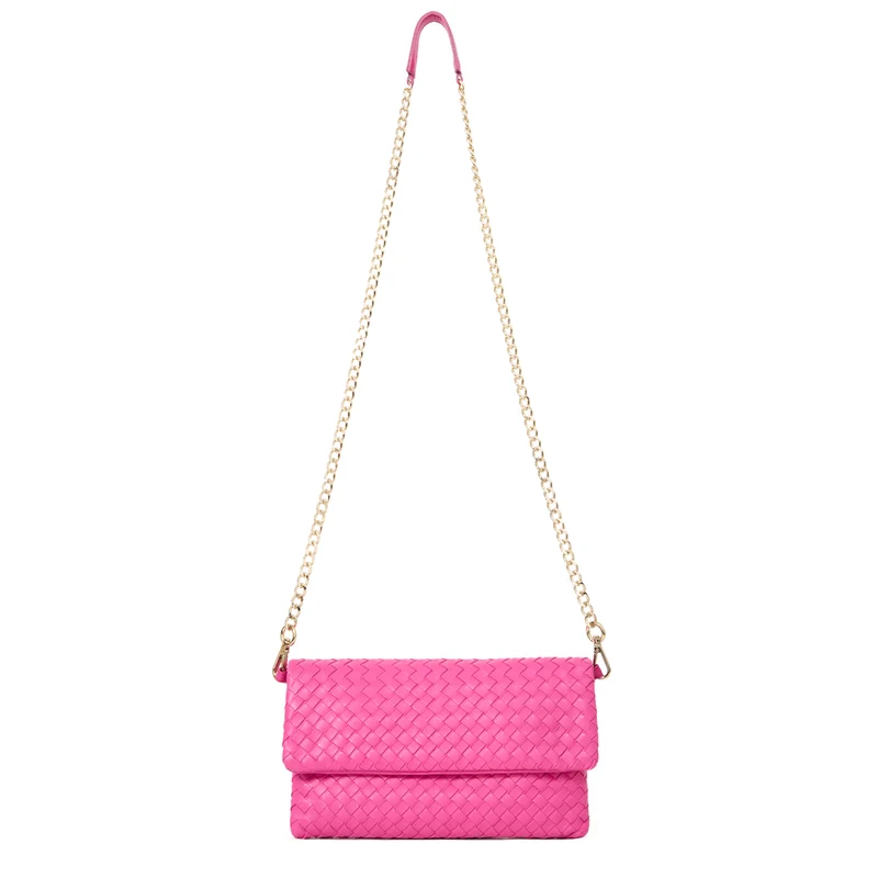 The Julia Woven Fold Over Clutch