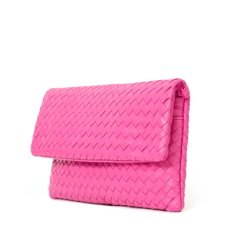The Julia Woven Fold Over Clutch