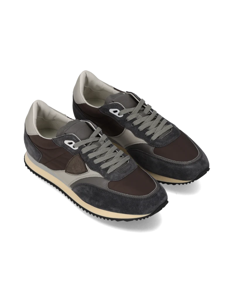 Sneakers Blville Men, Anthracite Grey Brown Ivory