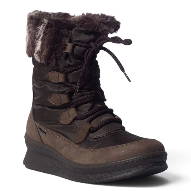 Italian Women Brown Water Proof Half Boot #5540