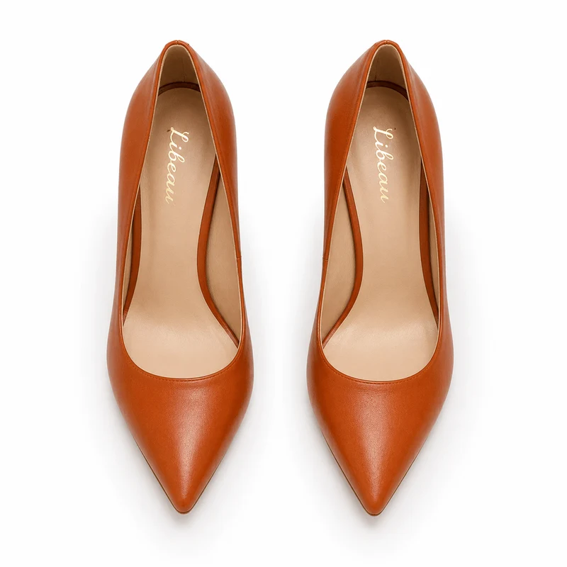Brown Sugar Pumps – Damen High Heel Pumps Cognac Braun Leder