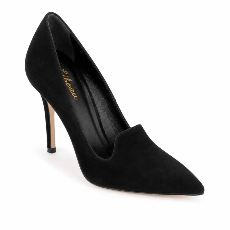 Alice Pumps – Damen High Heel Pumps Schwarz Wildleder Geschlossen