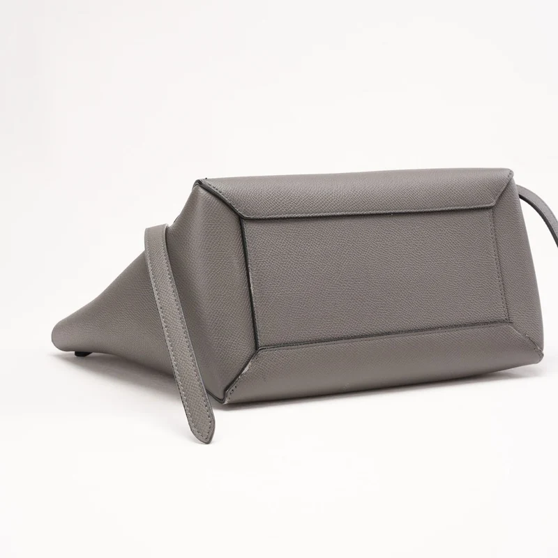 Celine Nano Gürteltasche in Grau aus genarbtem Kalbsleder 2018