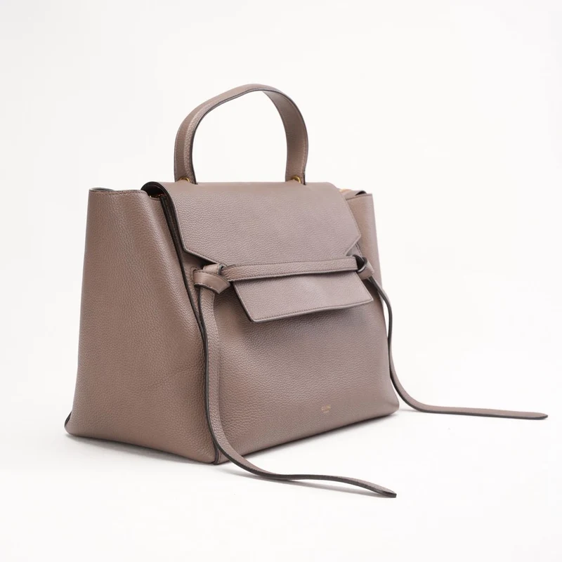Celine Micro Belt Bag aus taupefarbenem genarbtem Kalbsleder, 2015