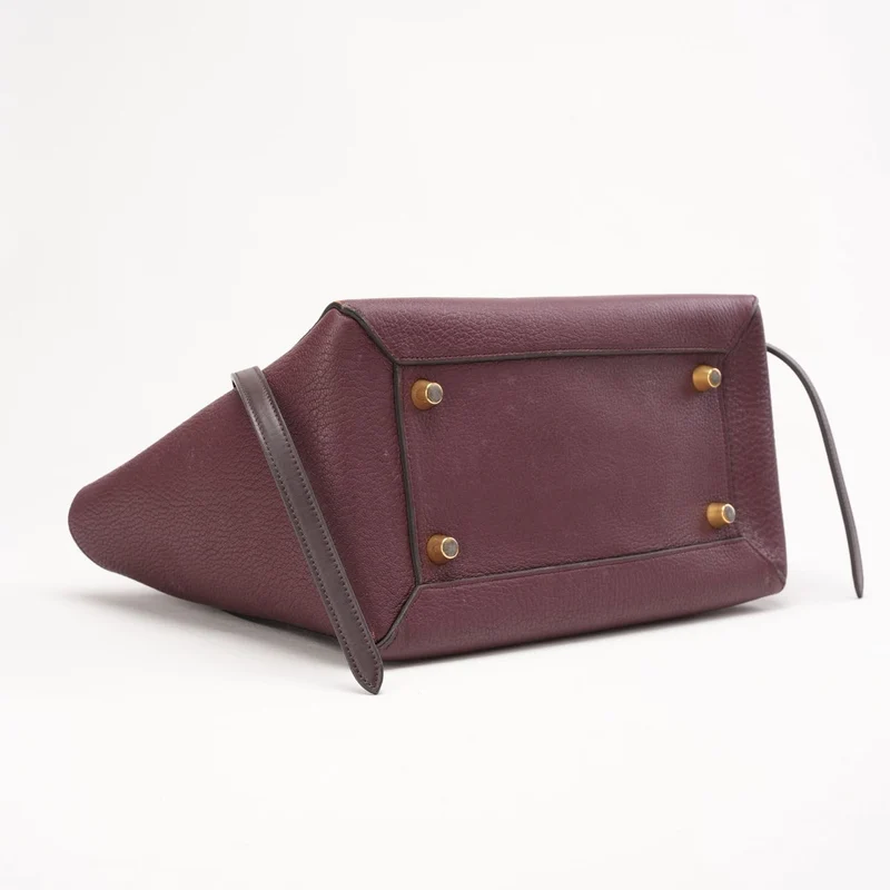 Celine Bi-Color Mini Belt Bag in Burgundy and Dark Brown Flap 2019