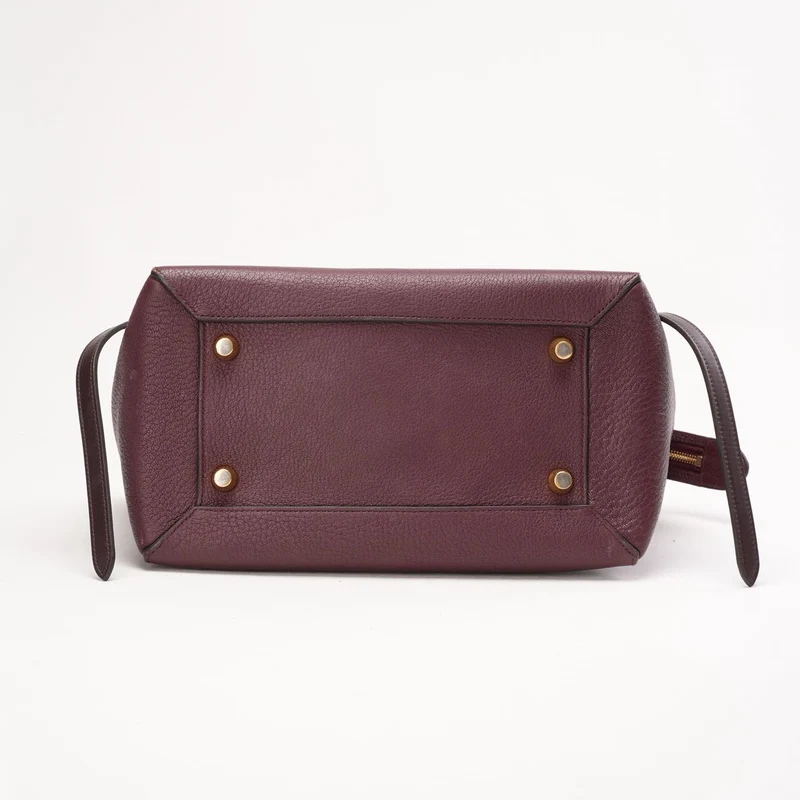 Celine Bi-Color Mini Belt Bag in Burgundy and Dark Brown Flap 2019