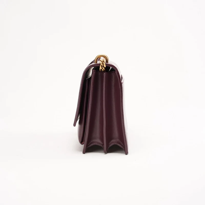 Saint Laurent Burgunderrotes Kalbsleder Medium Monogram Sunset 2018