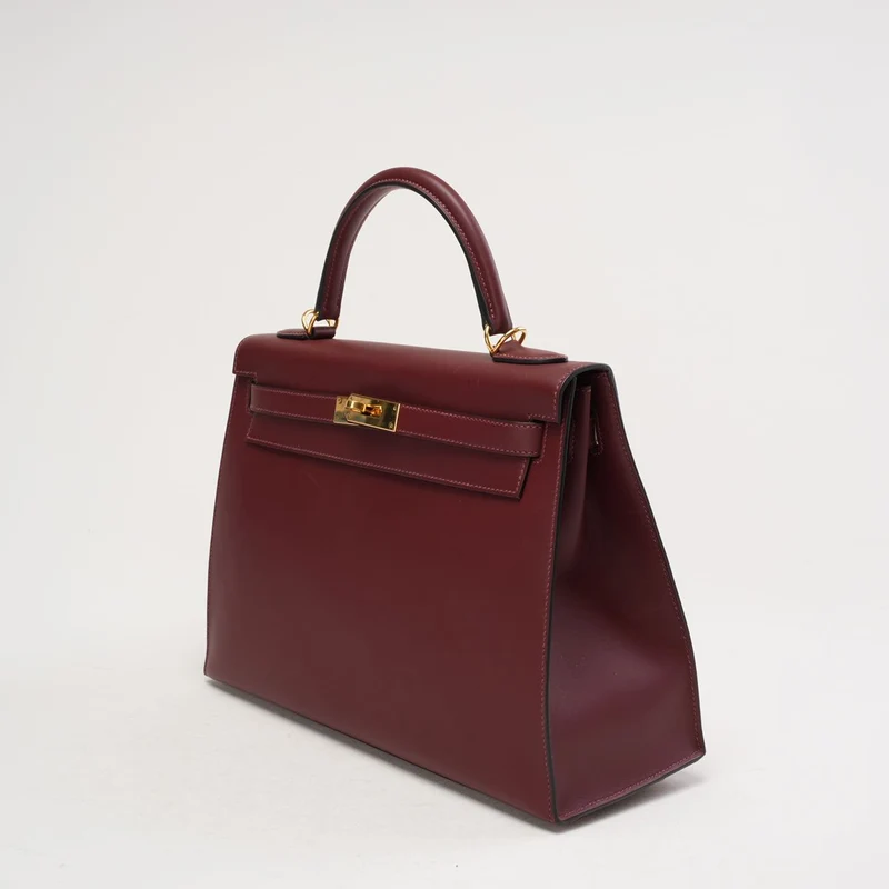 Hermès Kelly 32 Sellier Rot (Rouge H) Box Leder 2017