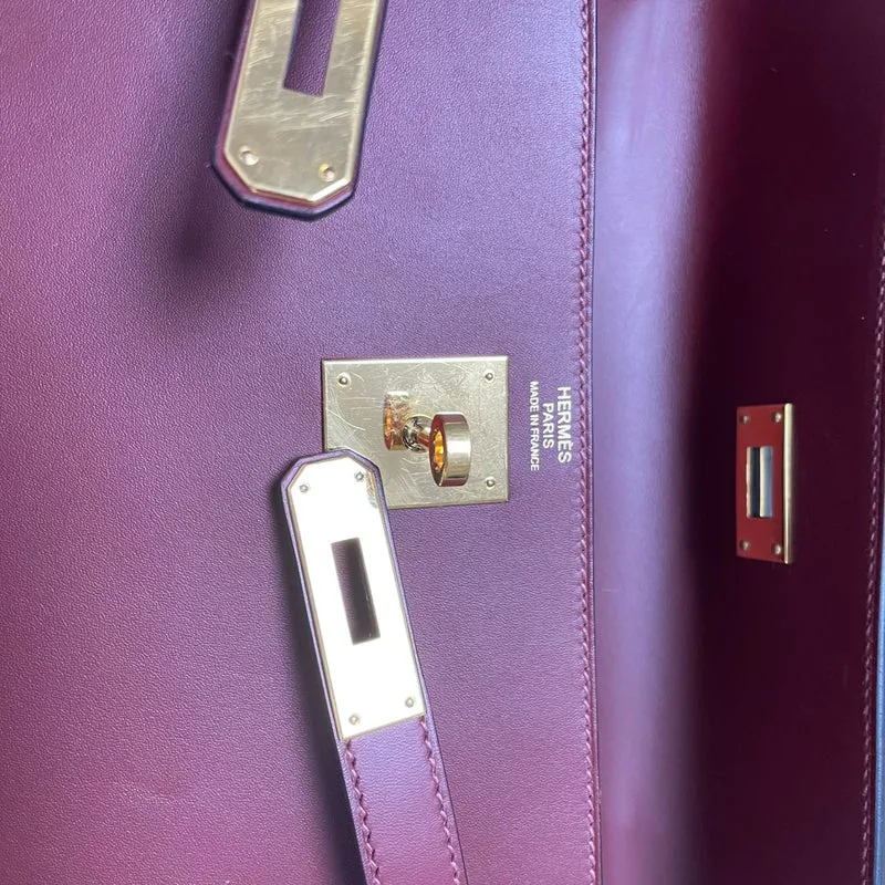 Hermès Kelly 32 Sellier Rot (Rouge H) Box Leder 2017